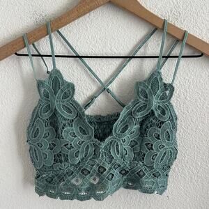 Anemone Crochet Lace Bralette FT0918 Green Medium